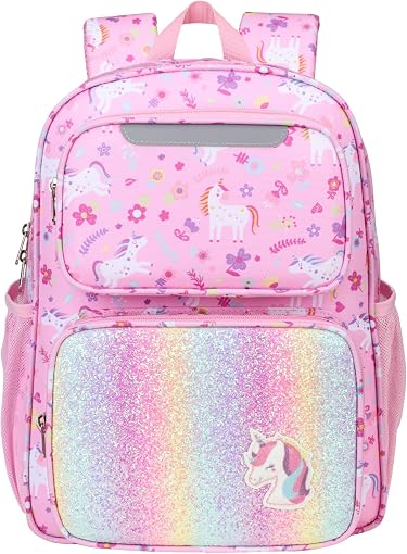 Pink unicorn backpack product reference from Amazon ASIN B0D631Z1YD.